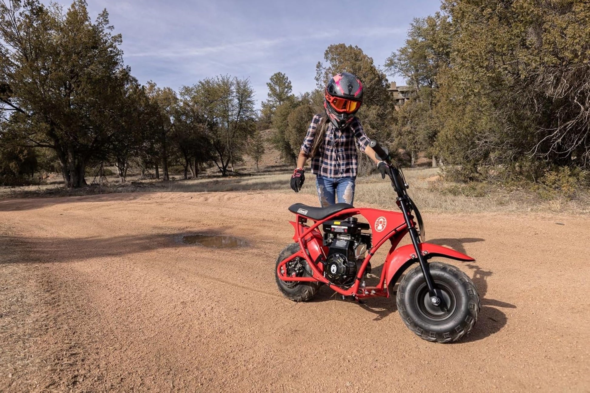 Coleman Powersports B100 105cc Gas Powered Minibike for Kids and Adult –