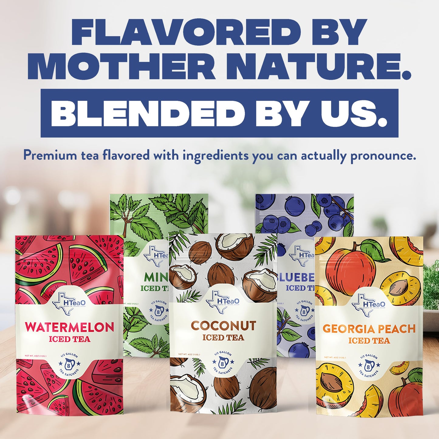 HTeaO Watermelon Texas-Style Flavored Iced Tea Bags for Summer – Instant Ice Tea Packets for Quick Brew - Loaded Tea Sachets Ready in 5 Minutes (16-Count, Makes 8 Gallons Total)