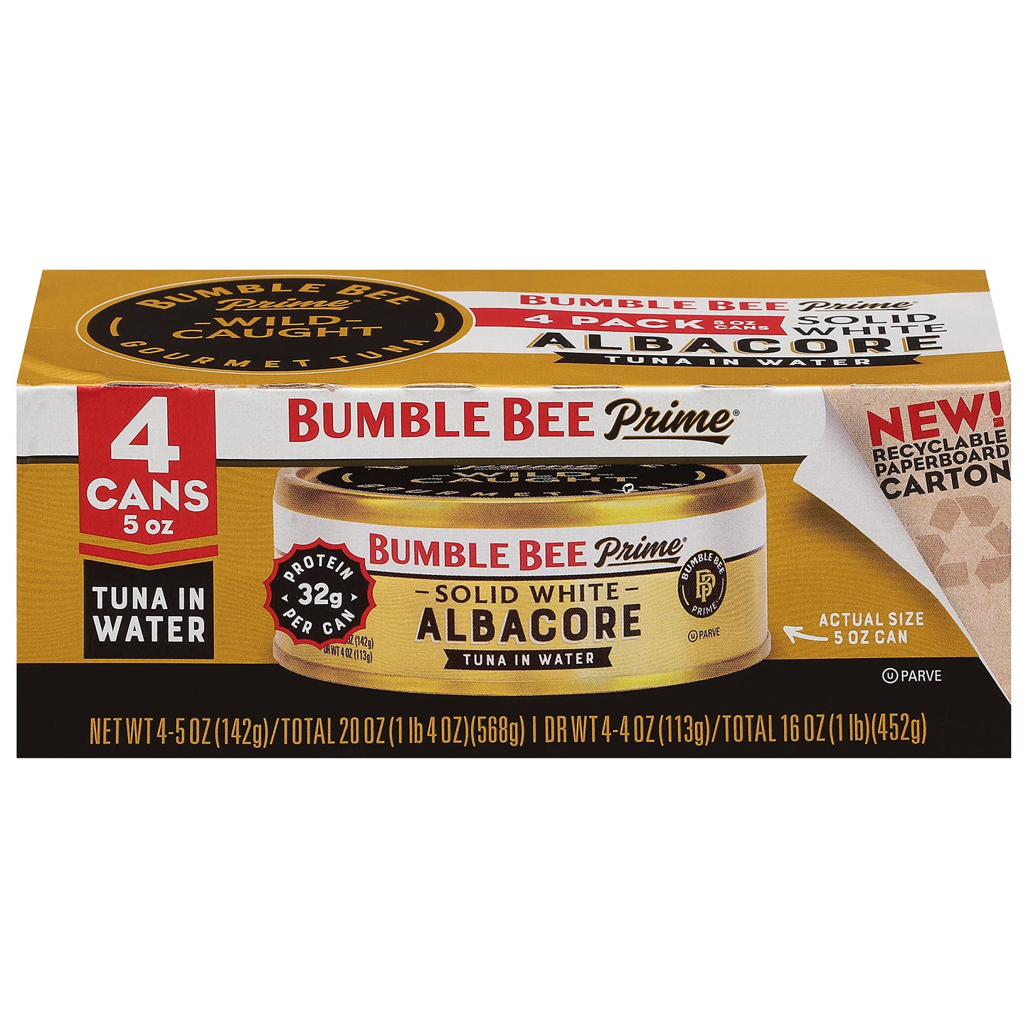 Bumble Bee Prime Atlantic Salmon, 5 oz Can - Premium Salmon - 24g Protein per Serving - Gluten Free & Kosher
