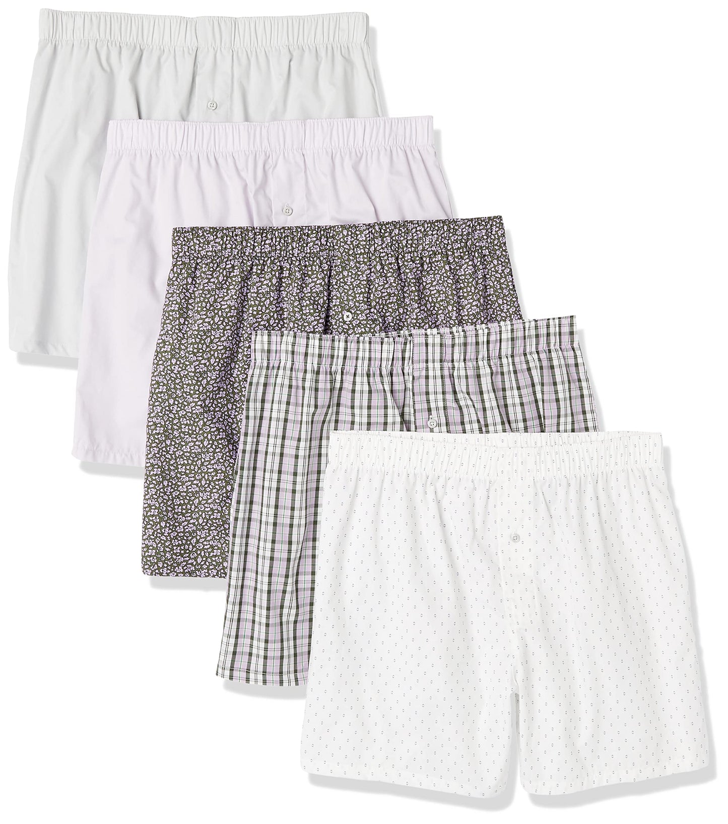 Amazon Essentials Men's Woven Cotton Boxer Short Underwear (Available in Big & Tall)