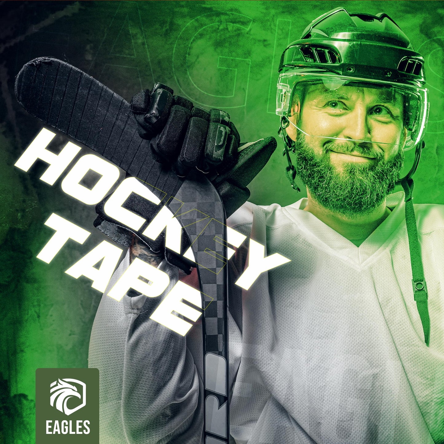 EAGLES Bulk Hockey Tape Black, White or Clear Multipurpose Tape Roll - Strong Adhesive - Durable Cloth or PVC Tape - Hokey Sports Gifts, Accessories, Equipment, Gear (Black)