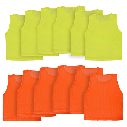 Athllete Youth & Adult Soccer Pinnies, Mesh Practice Jerseys, 12 Pennies for Sports