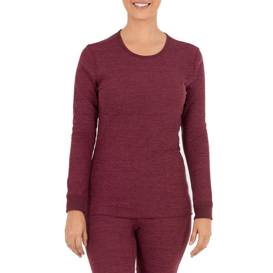 Fruit of the Loom Women's Micro Waffle Premium Thermal Underwear Tee Shirt