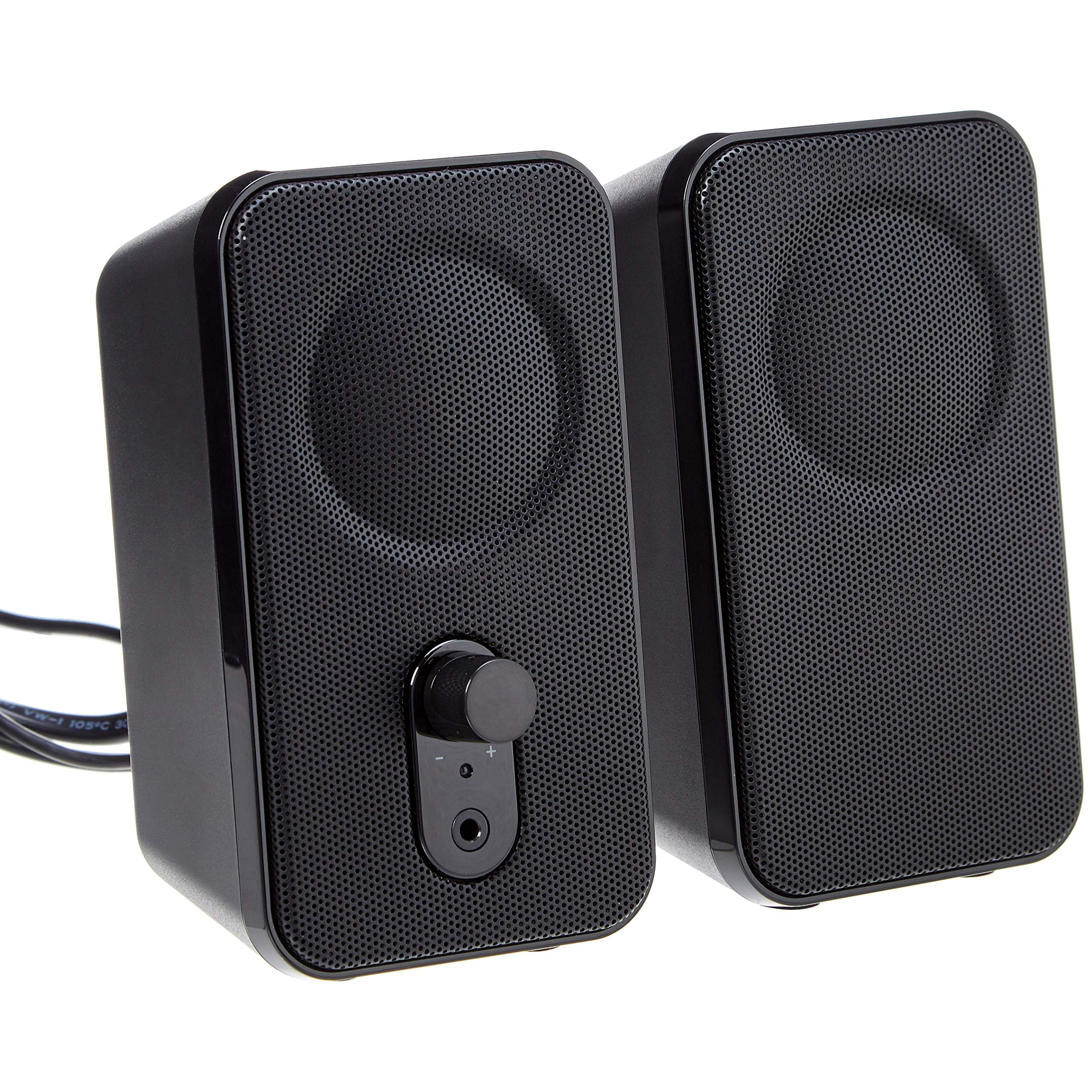 Amazon Basics AC-Powered Computer Speakers for Desktop or Laptop PC wi ...