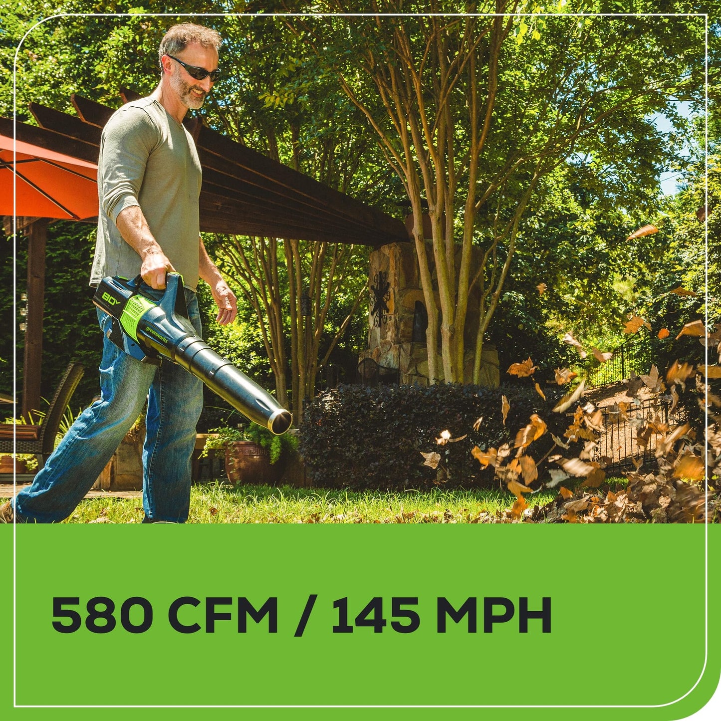 Greenworks 80V 21" Brushless Cordless (Push) Lawn Mower (75+ Compatible Tools), (2) 2.0Ah Batteries and 30 Minute Rapid Charger Included