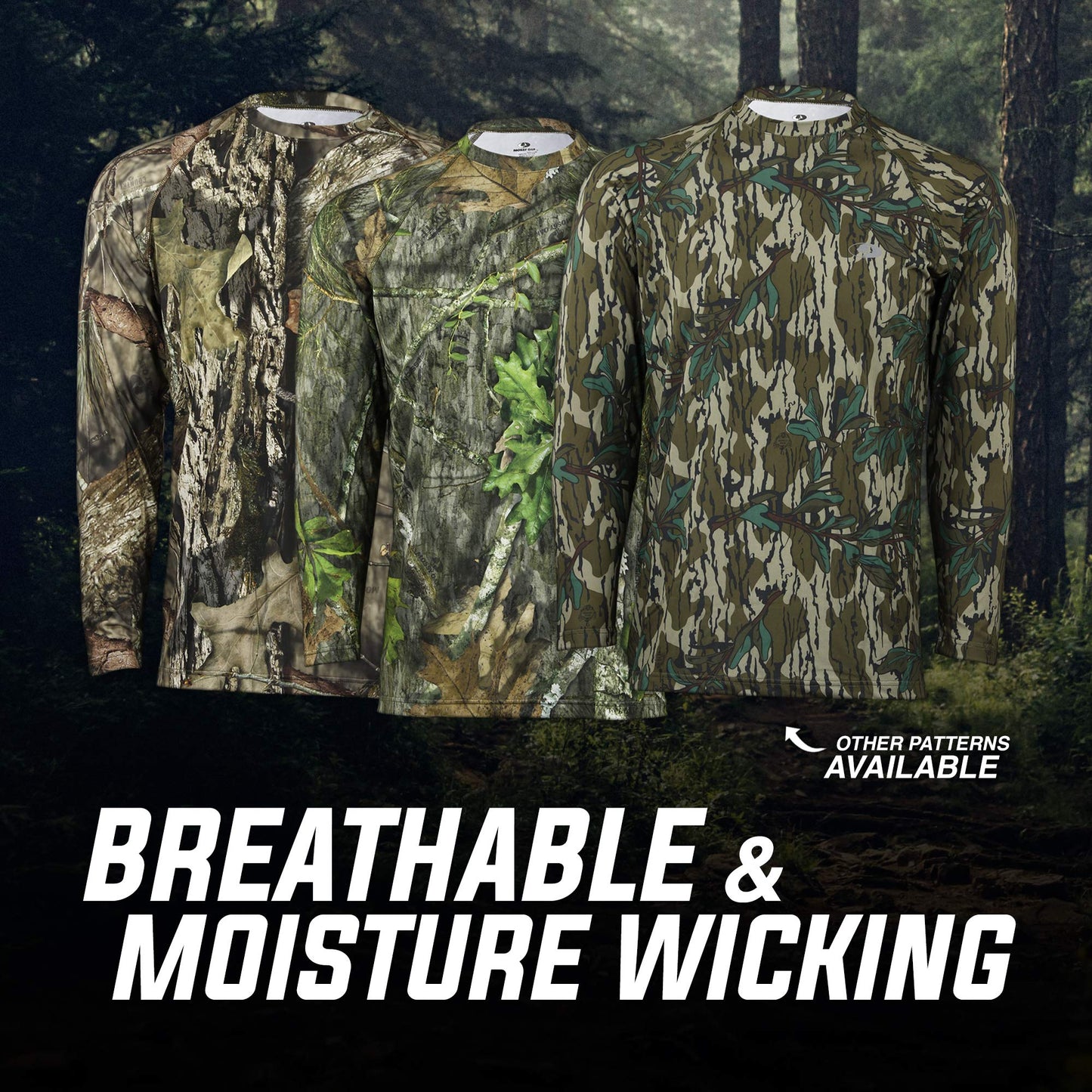 Mossy Oak Camo Hunting Shirts for Men Long Sleeve