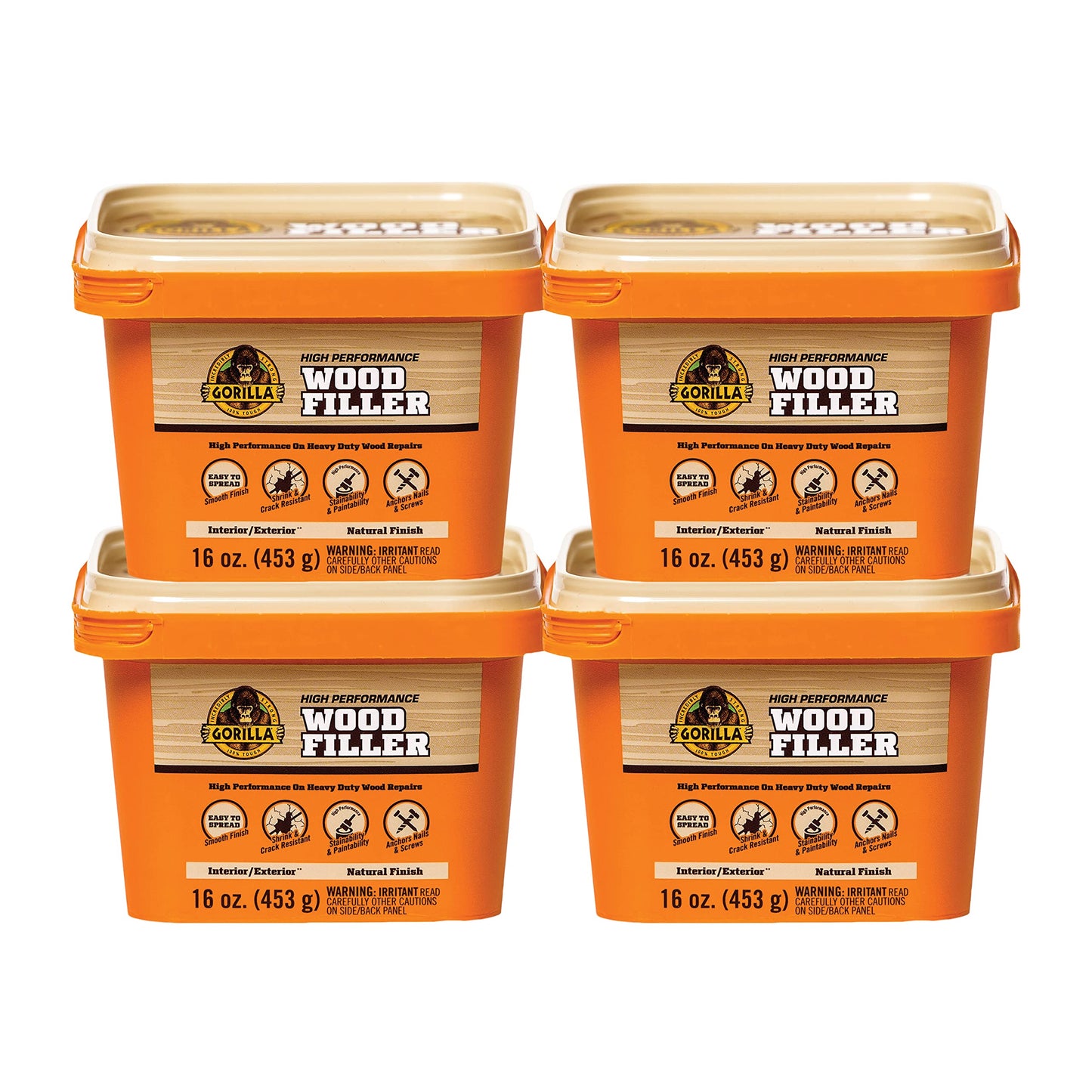 Gorilla All Purpose Wood Filler Wood Repair Kit with Putty Knife and Sanding Block
