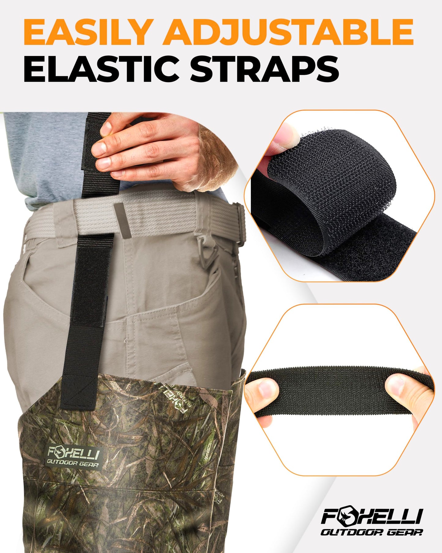 Foxelli Hip Waders – Waterproof Camo Hip Waders for Men & Women with Boots, Lightweight Wading Hip Boots for Fishing & Hunting