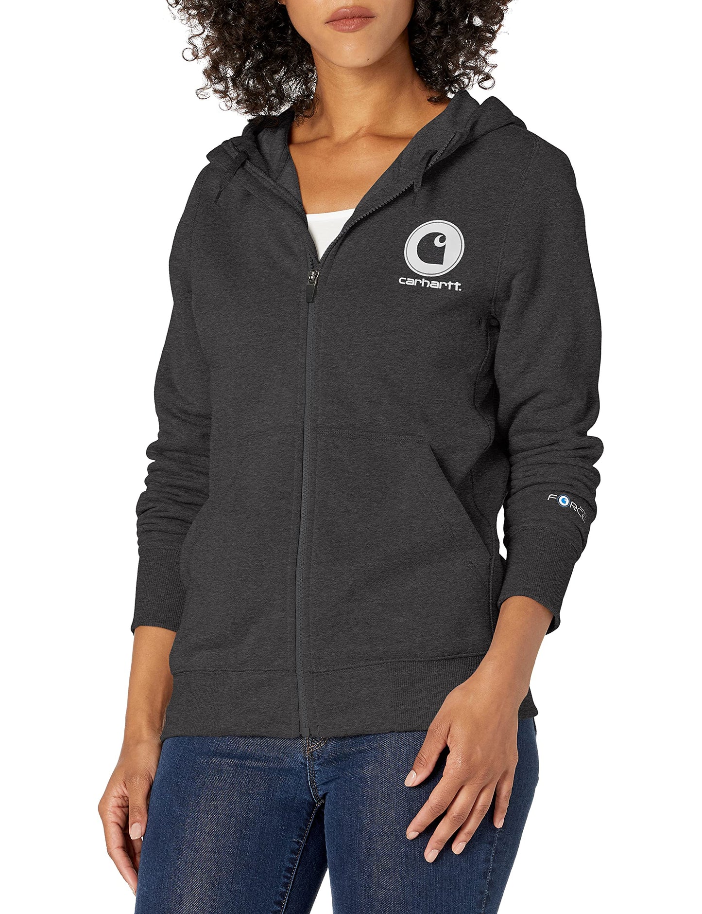 Carhartt Women's Force Delmont Graphic Zip Front Hooded Sweatshirt