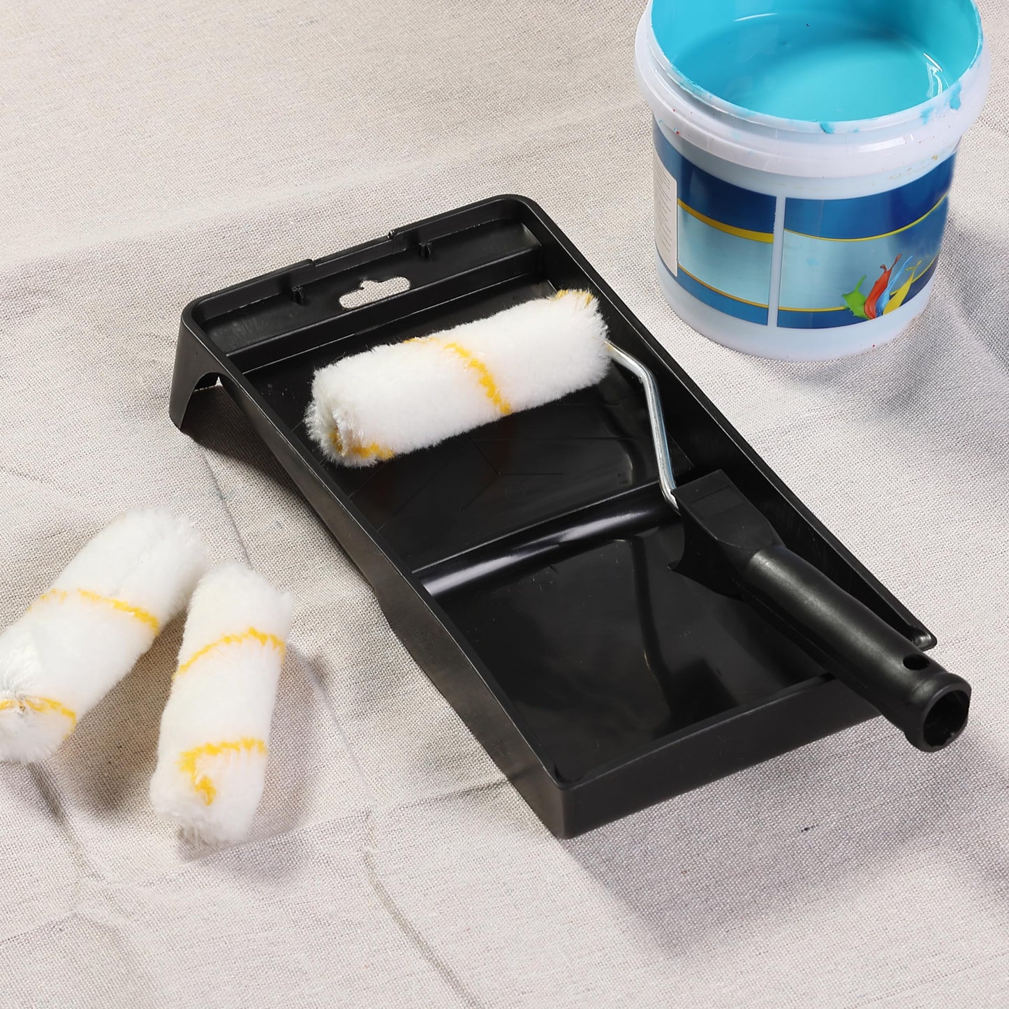 Bates Paint Roller - Paint Brush, Paint Tray, Roller Paint Brush, 11 Piece Home Painting Supplies, Foam Brush, House Painting Tray, Painting Tools, Roller and Paint Brushes, Interior Paint Brushes