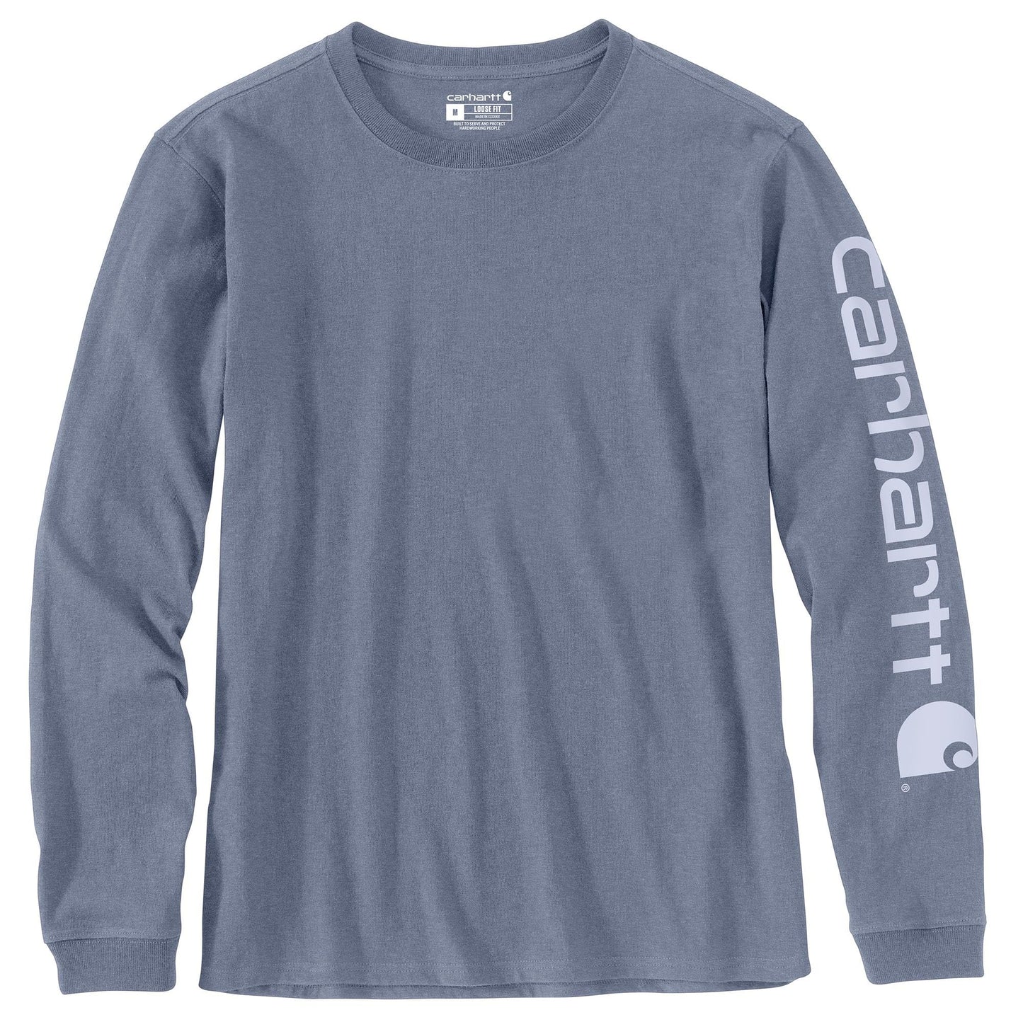 Carhartt Women's Plus Size Loose Fit Heavyweight Long Logo Sleeve Graphic T-Shirt