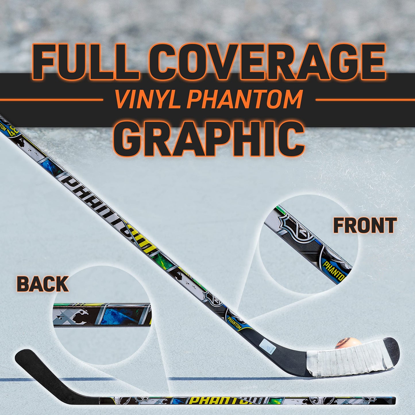 Franklin Sports NHL 1090 Phantom Street Hockey Stick - Kids Street Hockey Stick - 40" - Right Handed