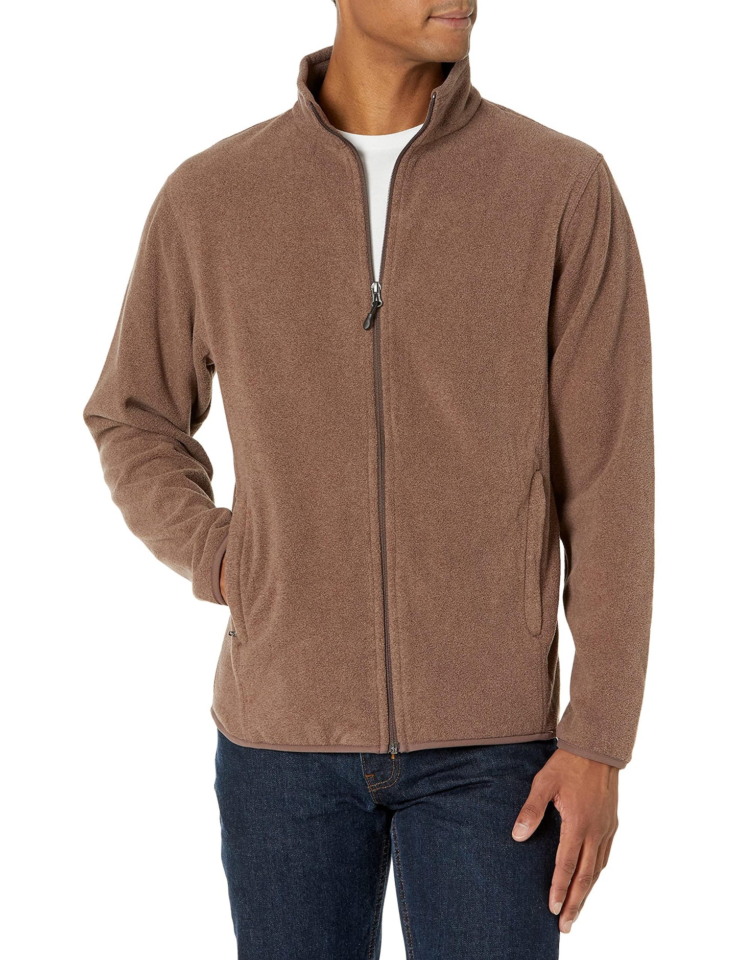 Amazon Essentials Men's Full-Zip Polar Fleece Jacket (Available in Big & Tall)