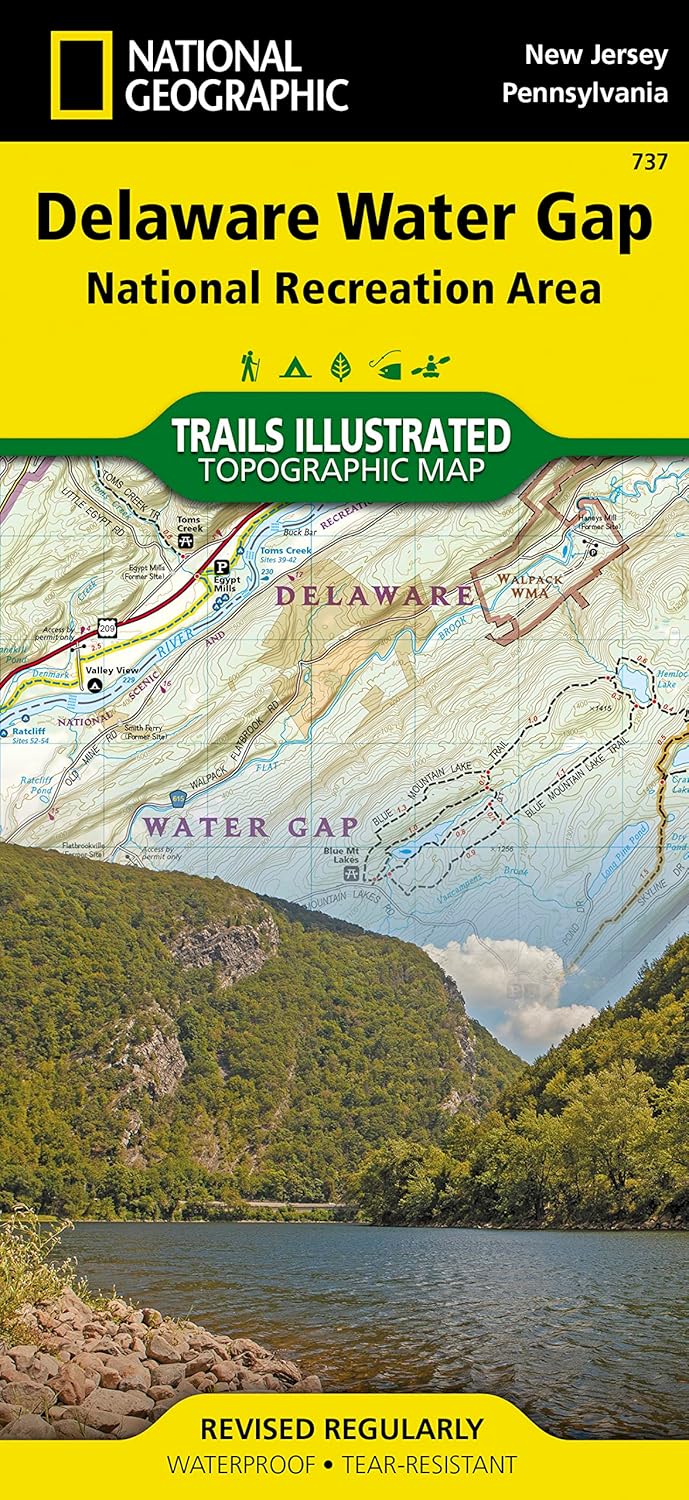 Delaware Water Gap National Recreation Area Map (National Geographic Trails Illustrated Map, 737)