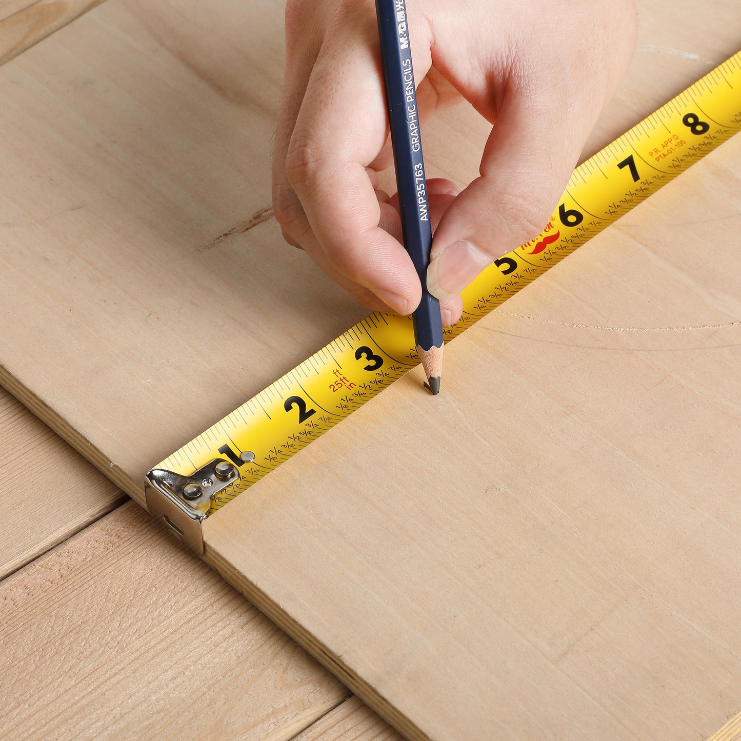 Mr. Pen 25-Foot Steel Retractable Tape Measure with Easy Read Fractions