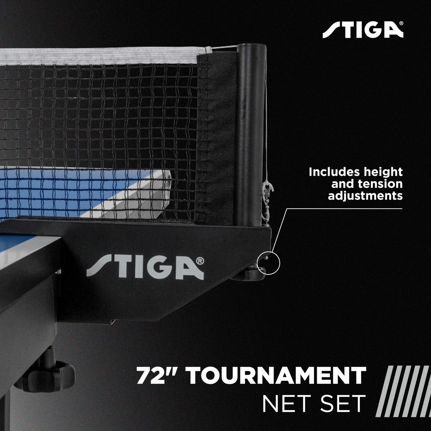 STIGA Advantage Series Indoor Ping Pong Table, Foldable Table Tennis Table - 12, 15, 18, and 25mm Tabletops - Quickplay 10-Minute Assembly - Playback Mode - Recreational- to Tournament-Level
