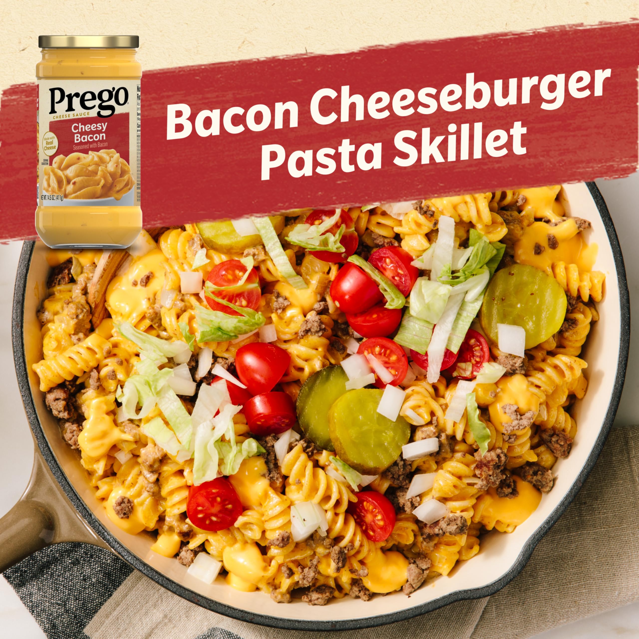 Prego Alfredo Pasta Sauce with Roasted Garlic and Parmesan Cheese