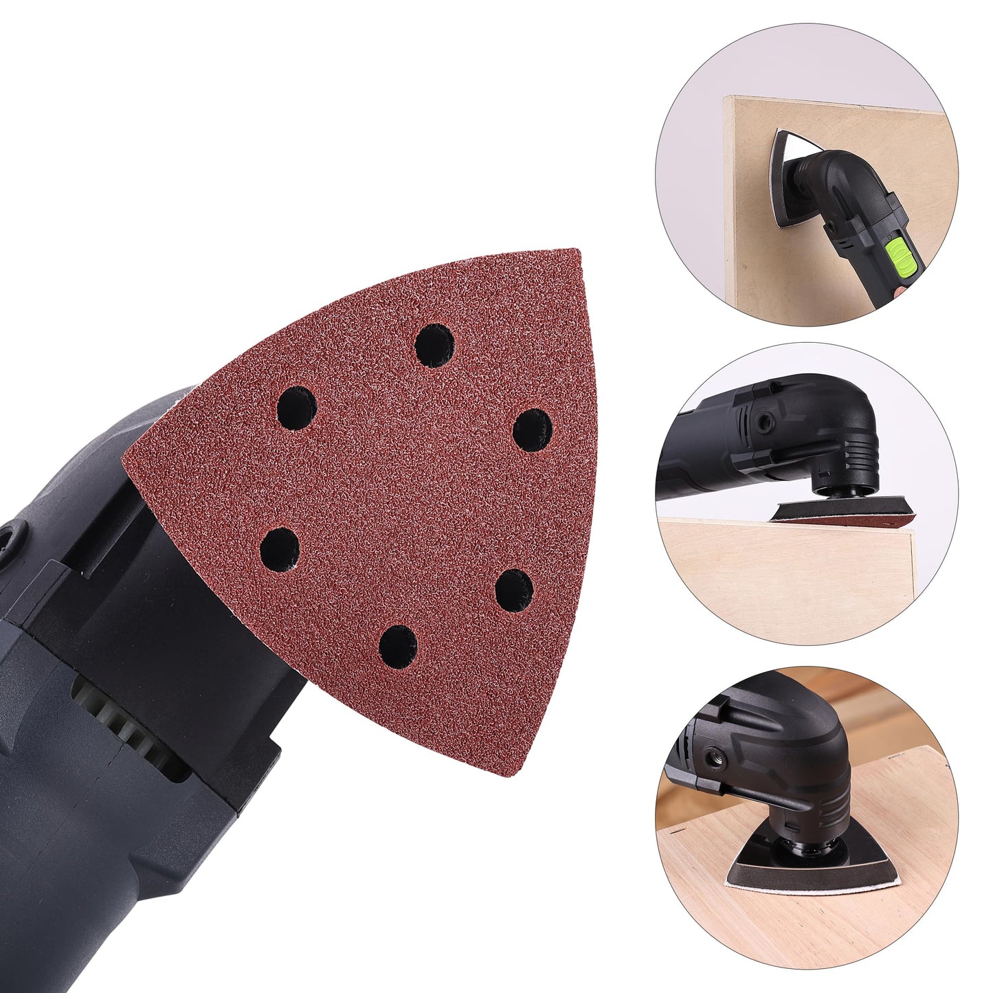 Bates- Mouse Detail Sander Sanding Pads, 30 pcs, 40/80/120/180/240 Grits, Palm Sander Sandpaper