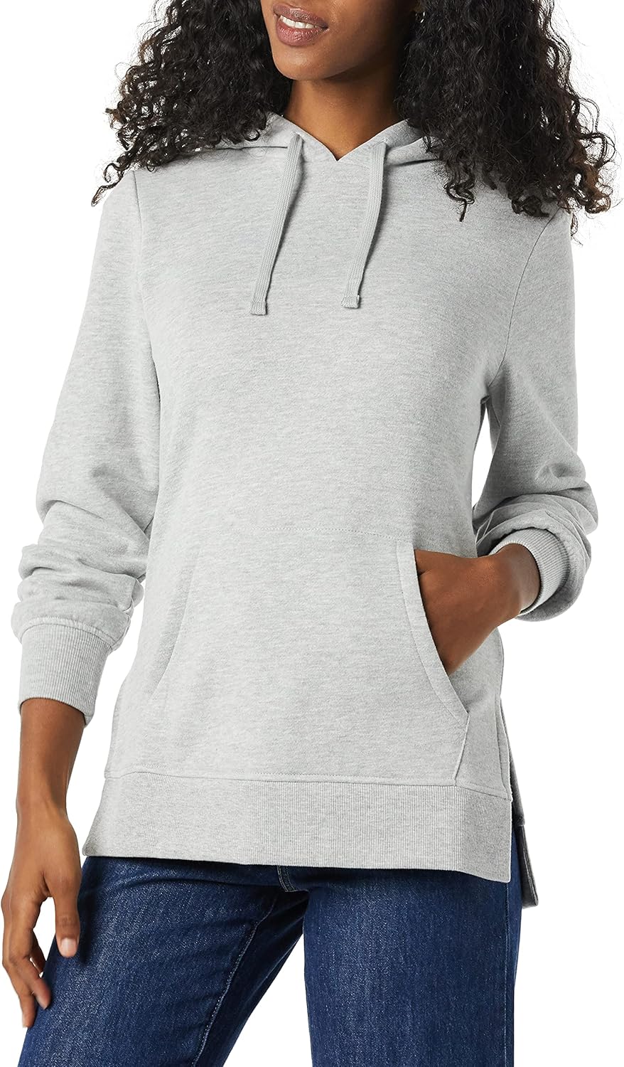 Amazon Essentials womens Fleece Hooded Tunic Sweatshirt