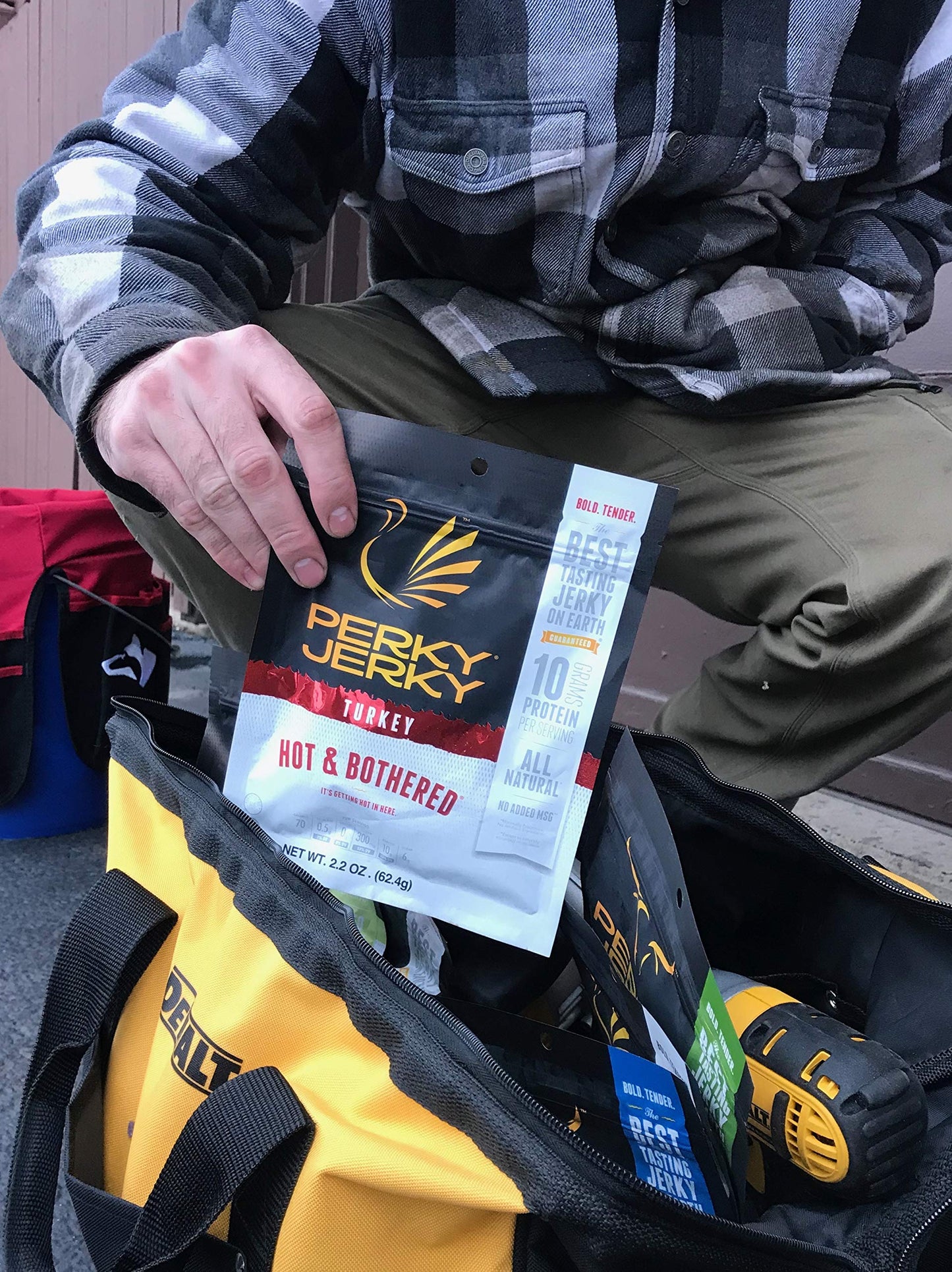 Perky Jerky Turkey Jerky Variety, 2.2 oz (Pack of 5) - Low Sodium - 7-10g Protein per Serving - Low Fat - 100% U.S. Sourced - Non-GMO