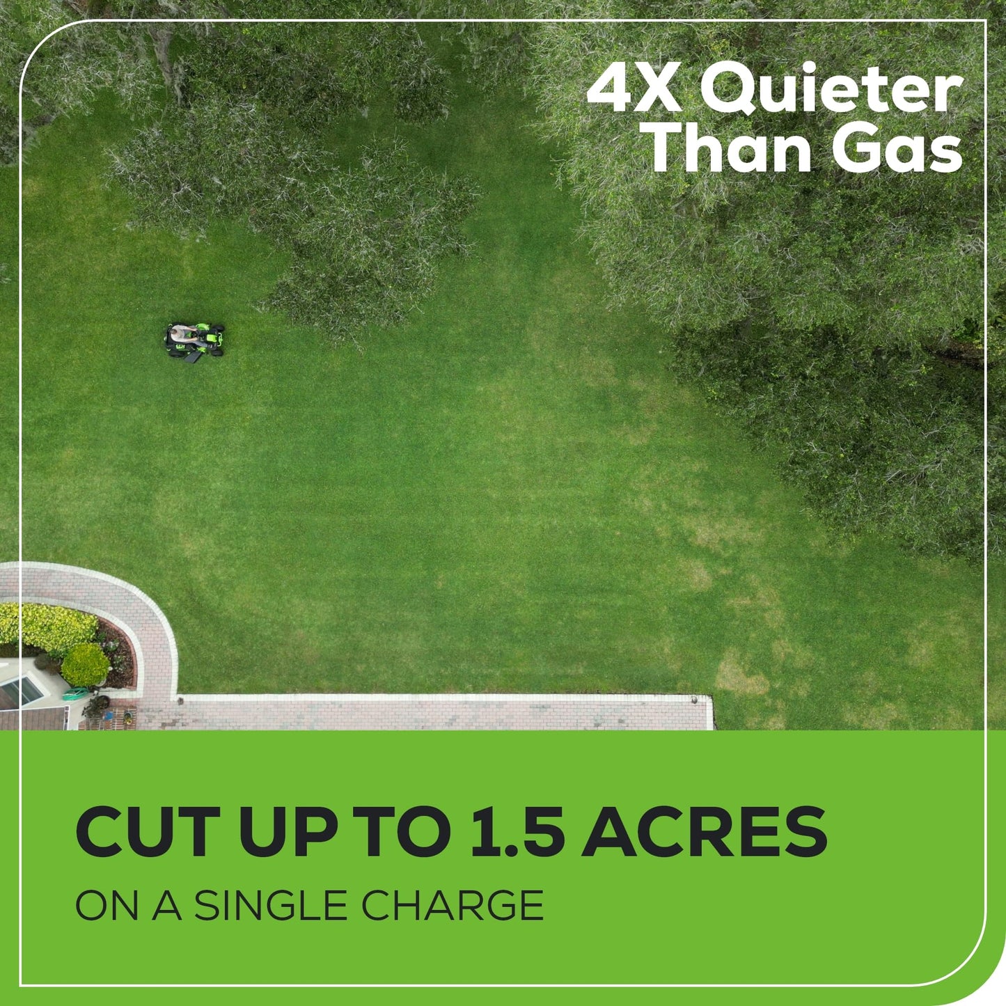 Greenworks 60V 21” Cordless (Push) Lawn Mower (LED Lights + Aluminum Handles), 5.0Ah Battery and Rapid Charger