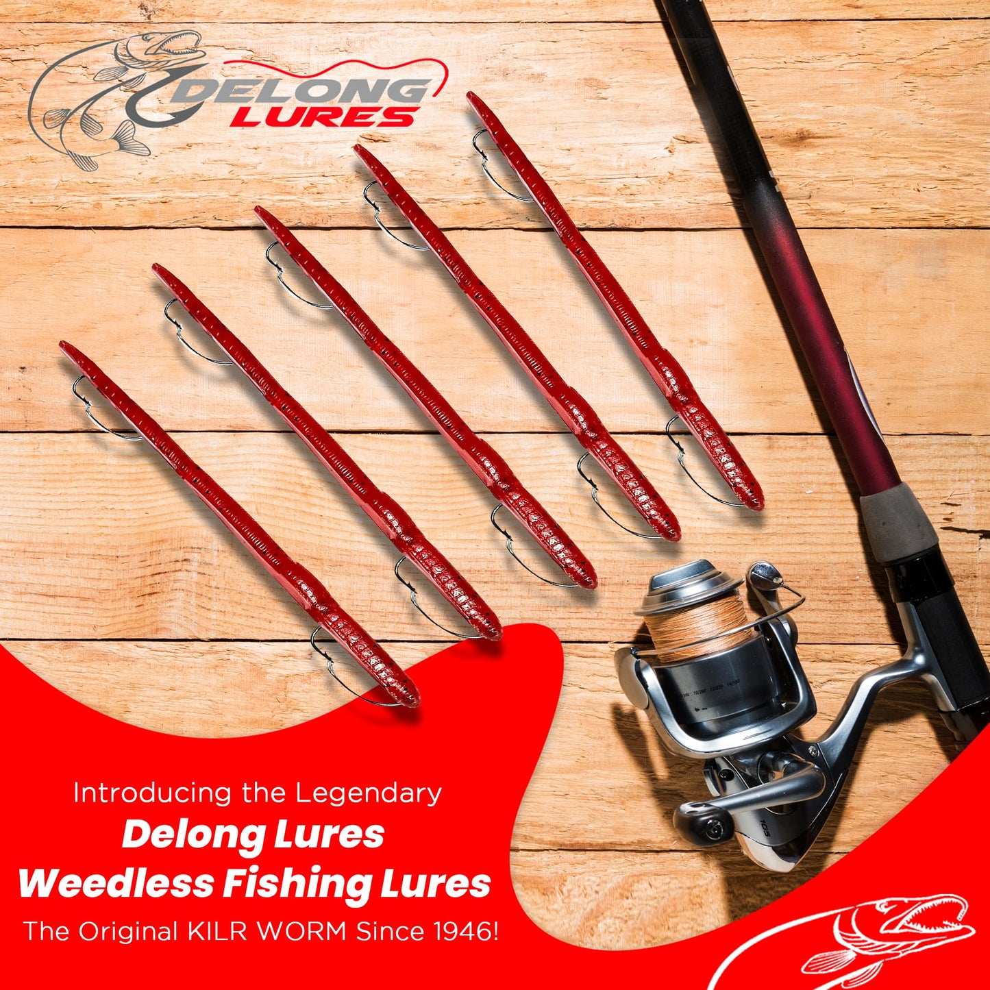 Made in USA Weedless Pre-Rigged Fishing Lures Bass Set, Pike, and Anything in Between - USA - Extra Durable Soft Plastic Swimbaits for Bass Fishing Lures - 5 PCS Bass Baits and Lures Pack(Variety)
