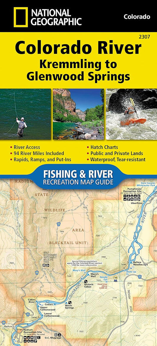 Colorado River, Kremmling to Glenwood Springs Map (National Geographic Fishing & River Map Guide, 2307)