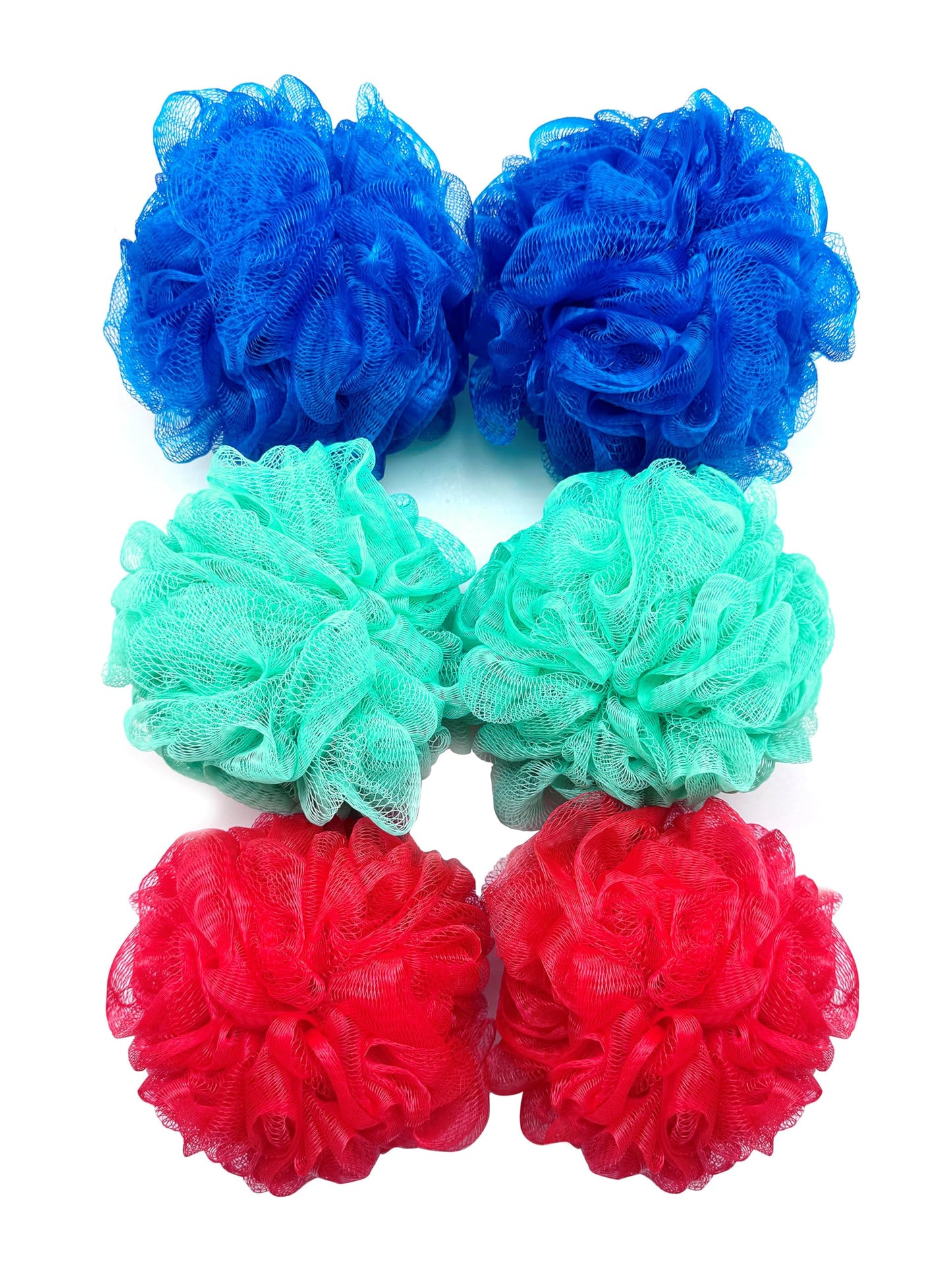 Amazon Basics Exfoliating Bath and Shower Loofah, Multicolor, Pack of 6