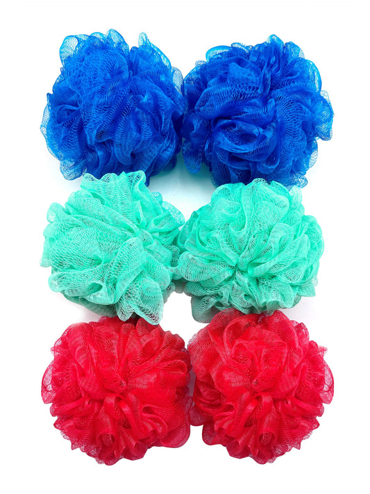 Amazon Basics Exfoliating Bath and Shower Loofah, Multicolor, Pack of 6