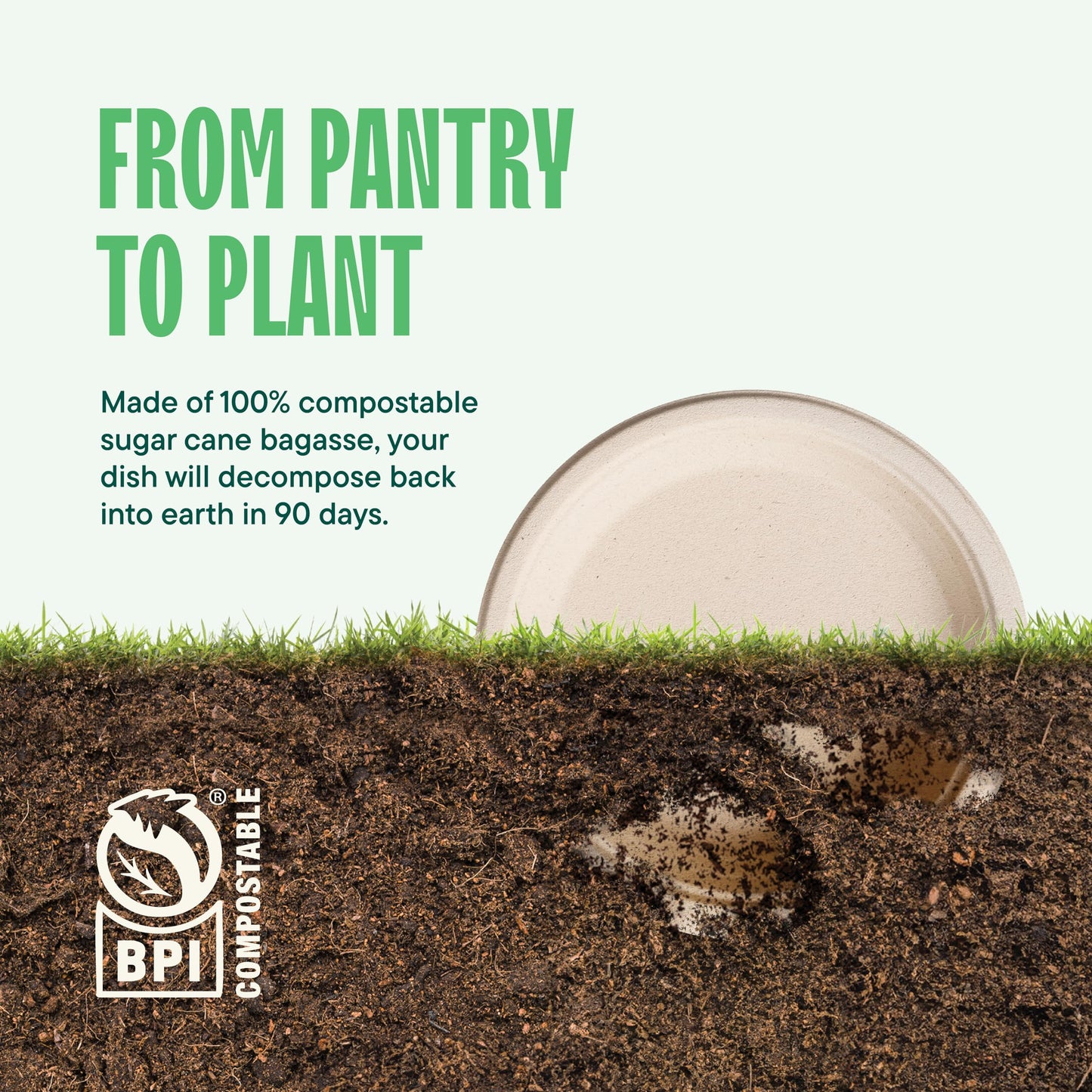 100% Compostable Paper Plates, Heavy Duty Disposable Plates [125-Pack] 9 Inch Plates - Eco-Friendly, Biodegradable Sugarcane Bagasse, Natural Unbleached Brown 9" Dinner Paper Plate Disposable
