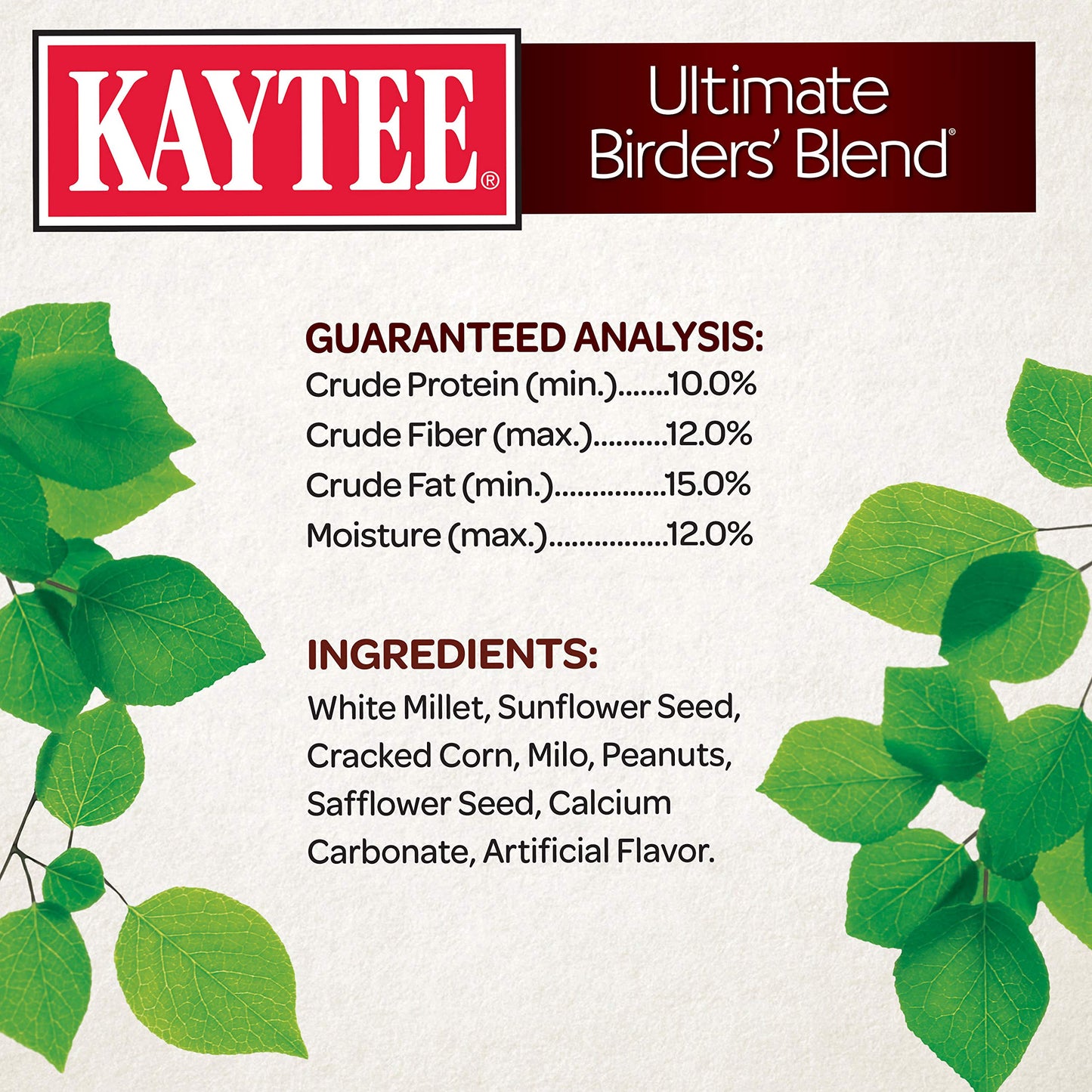 Kaytee Wild Bird Ultimate No Mess Wild Bird Food Seed For Cardinals, Finches, Chickadees, Nuthatches, Woodpeckers, Grosbeaks, Juncos and Other Colorful Songbirds, 9.75 Pound