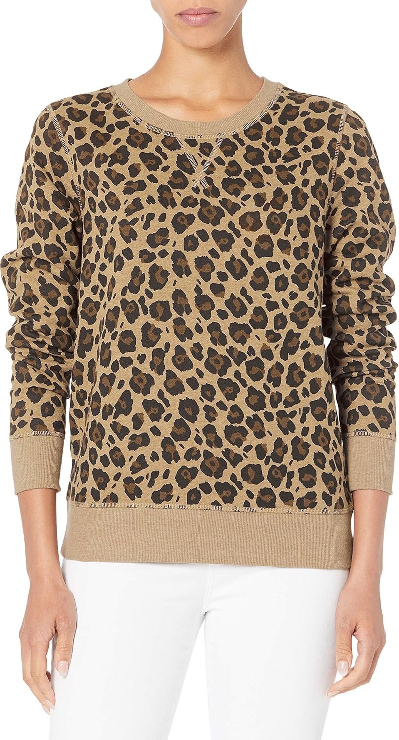 Amazon Essentials Women's Fleece Crewneck Long Sleeve Pullover Sweatshirt (Available in Plus Size)