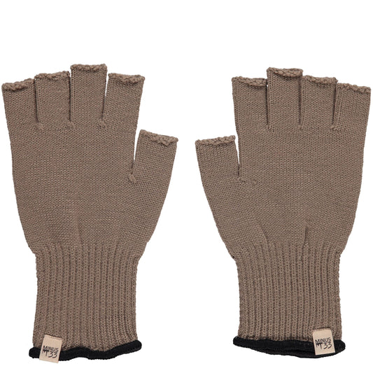 Merino Wool Fingerless Gloves - Half Finger Warm Knitted Gloves