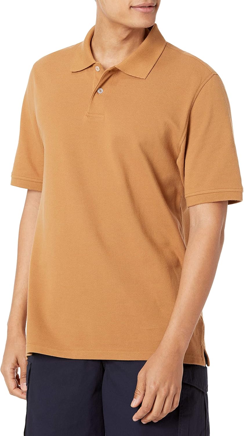 Amazon Essentials Men's Regular-Fit Short Sleeve Cotton Pique Polo Shirt (Available in Big & Tall)
