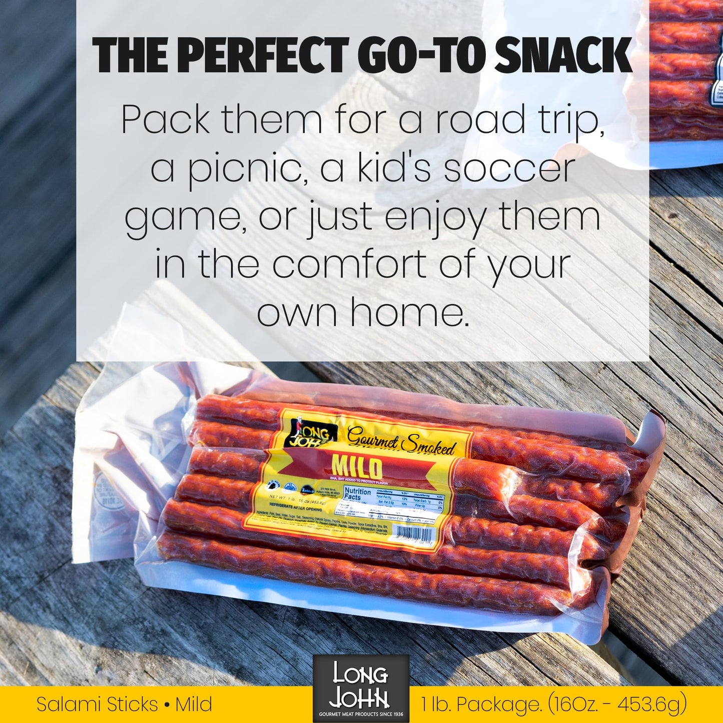 Long John Snacks Italian Style Dried Salami Stix – Premium Italian Blend Hand Crafted Pork & Beef Cuts – Gluten-Free, Bold Flavor & Low Heat – Smoked & Italian-Style Dried to Perfection - 16oz.