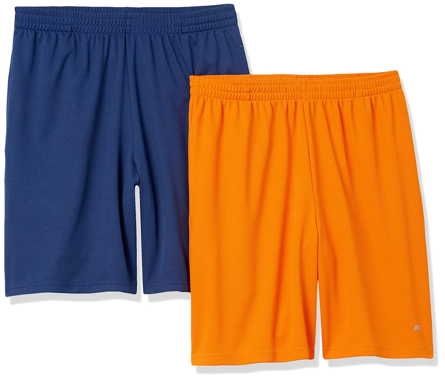 Amazon Essentials Men's Athletic Basketball Gym,Performance Tech Loose-Fit Training Shorts, Pack of 2