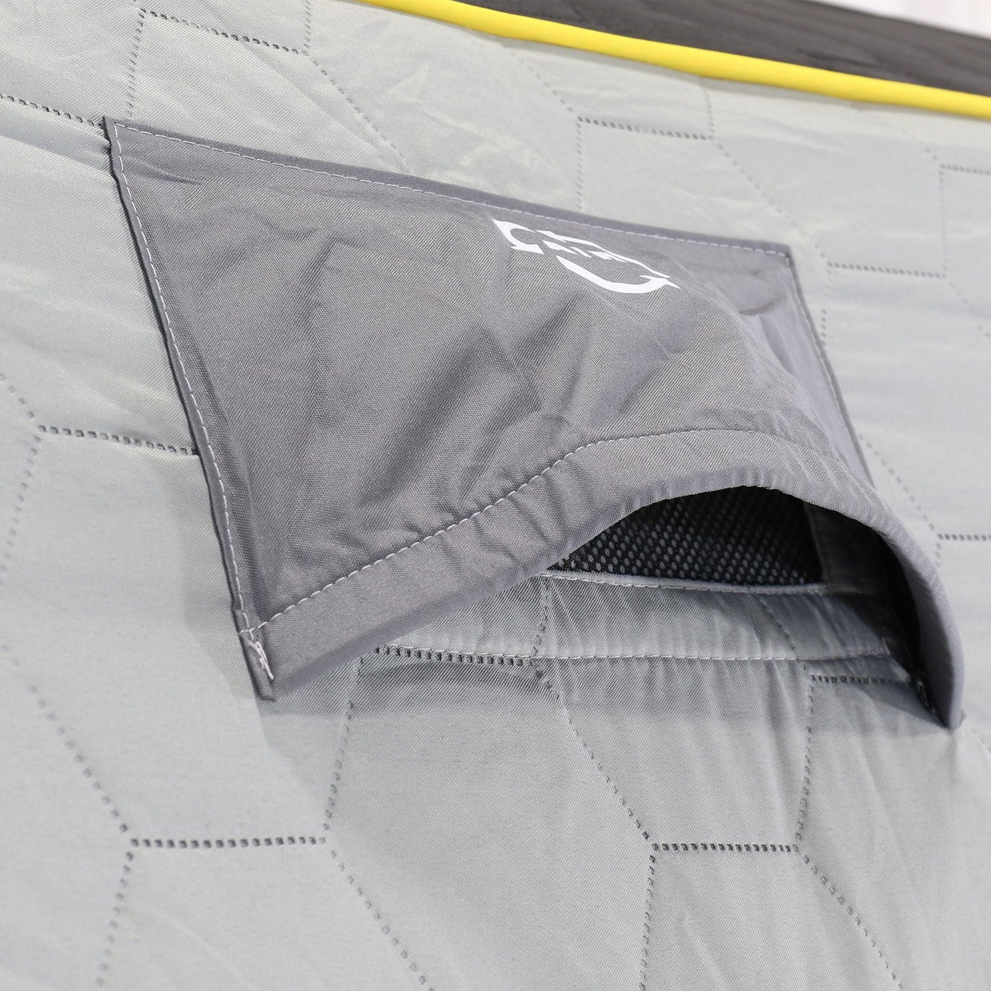 CLAM Portable Fishing Angler Thermal Hub Shelter Tent with Anchor Straps, Carrying Bag
