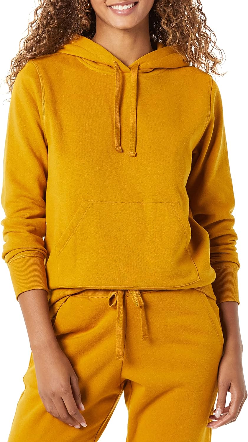 Amazon Essentials Women's Regular-Fit Brushed Back Fleece Pullover Hoodie (Available in Plus Size)