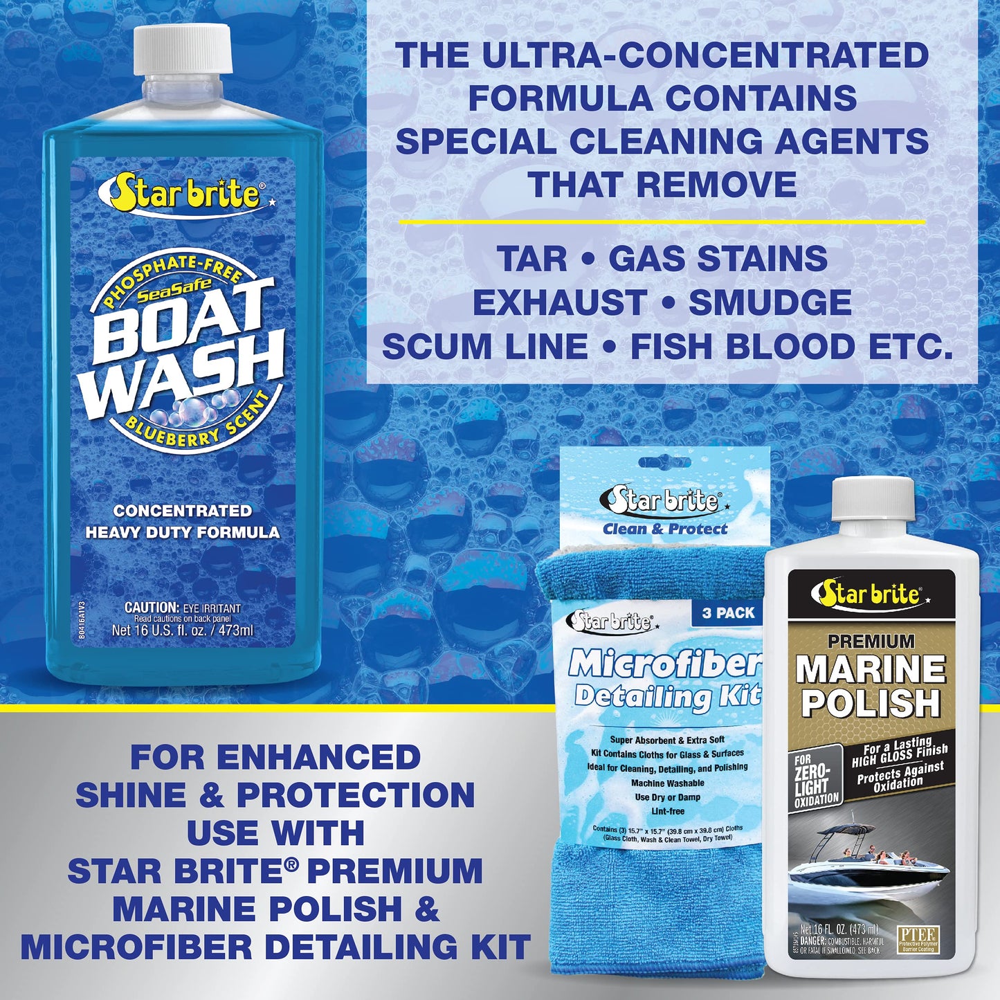 Star brite Concentrated Boat Wash - Biodegradable, Phosphate-Free , 1 Gallon