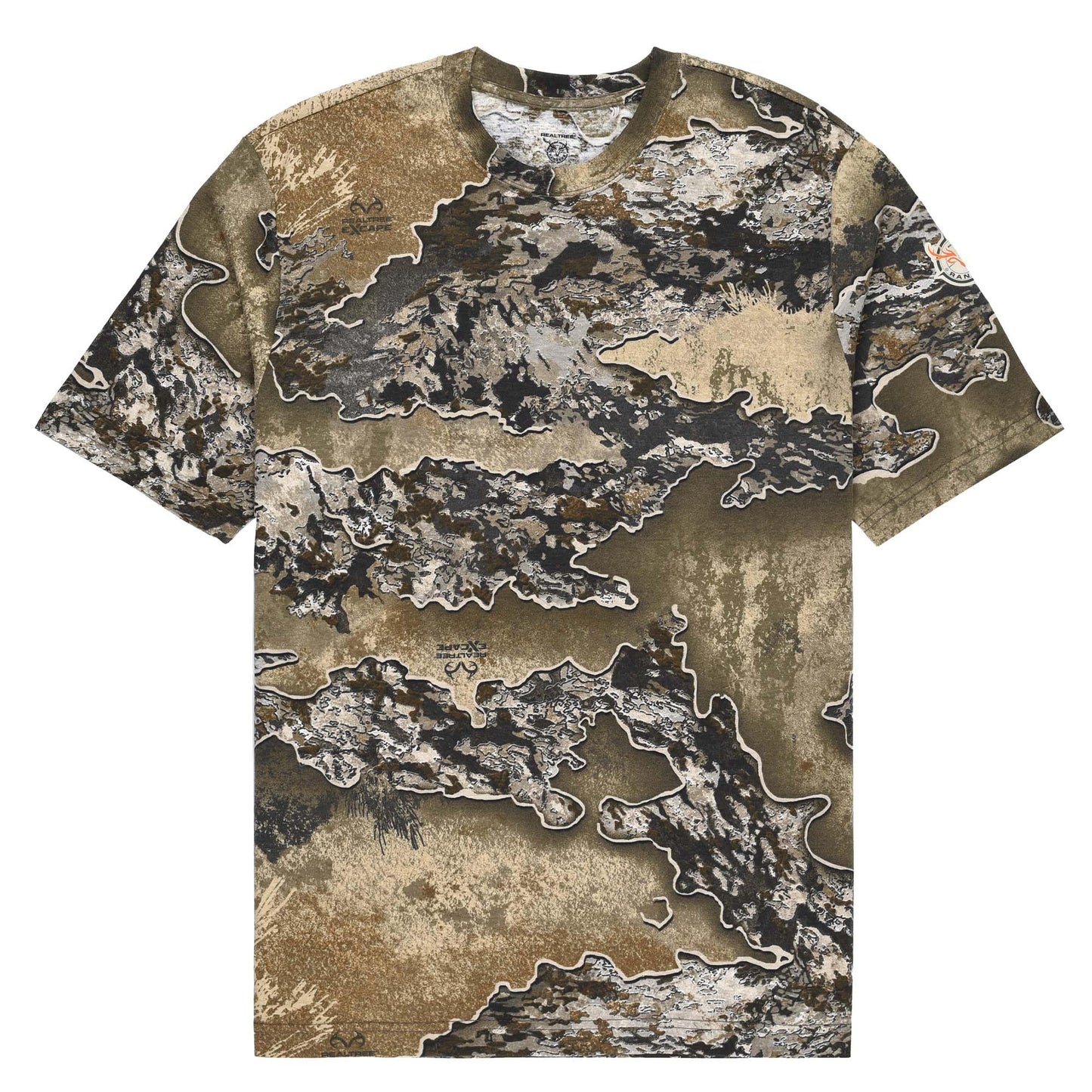 Authentic Realtree and Mossy Oak Camouflage Crewneck Unisex Adult Short Sleeve Tee Shirt