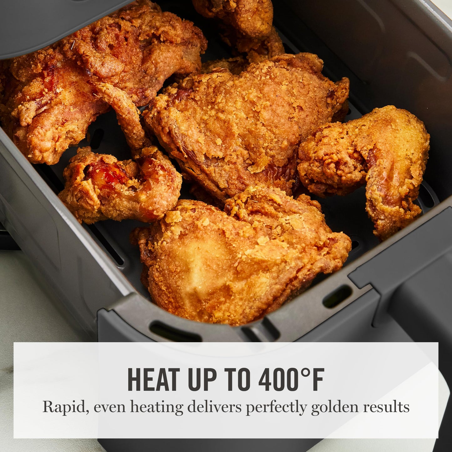 Martha Stewart 6QT Air Fryer, 6-in-1, Bake, Broil, Roast, Air Fry, Dehydrate, Reheat, Ceramic Non-Stick Basket, Crispy Results Fast, 400°F Max Temp, Shake Reminder, Auto Shut-Off, Honeydew Green