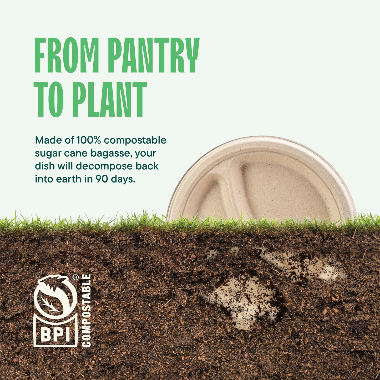 100% Compostable Paper Plates, Heavy Duty Disposable Plates [125-Pack] 9 Inch Plates - Eco-Friendly, Biodegradable Sugarcane Bagasse, Natural Unbleached Brown 9" Dinner Paper Plate Disposable