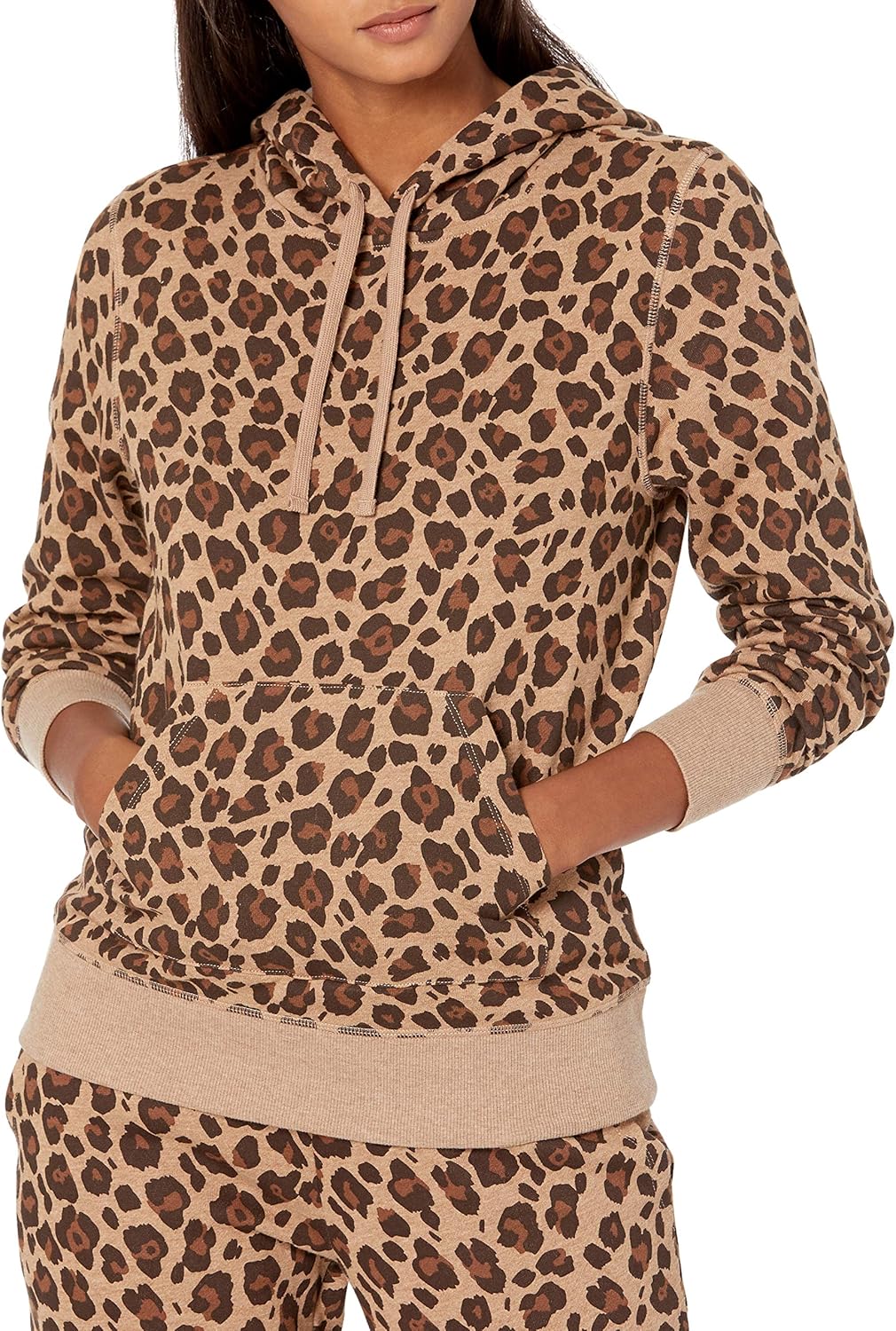 Amazon Essentials Women's Regular-Fit Brushed Back Fleece Pullover Hoodie (Available in Plus Size)
