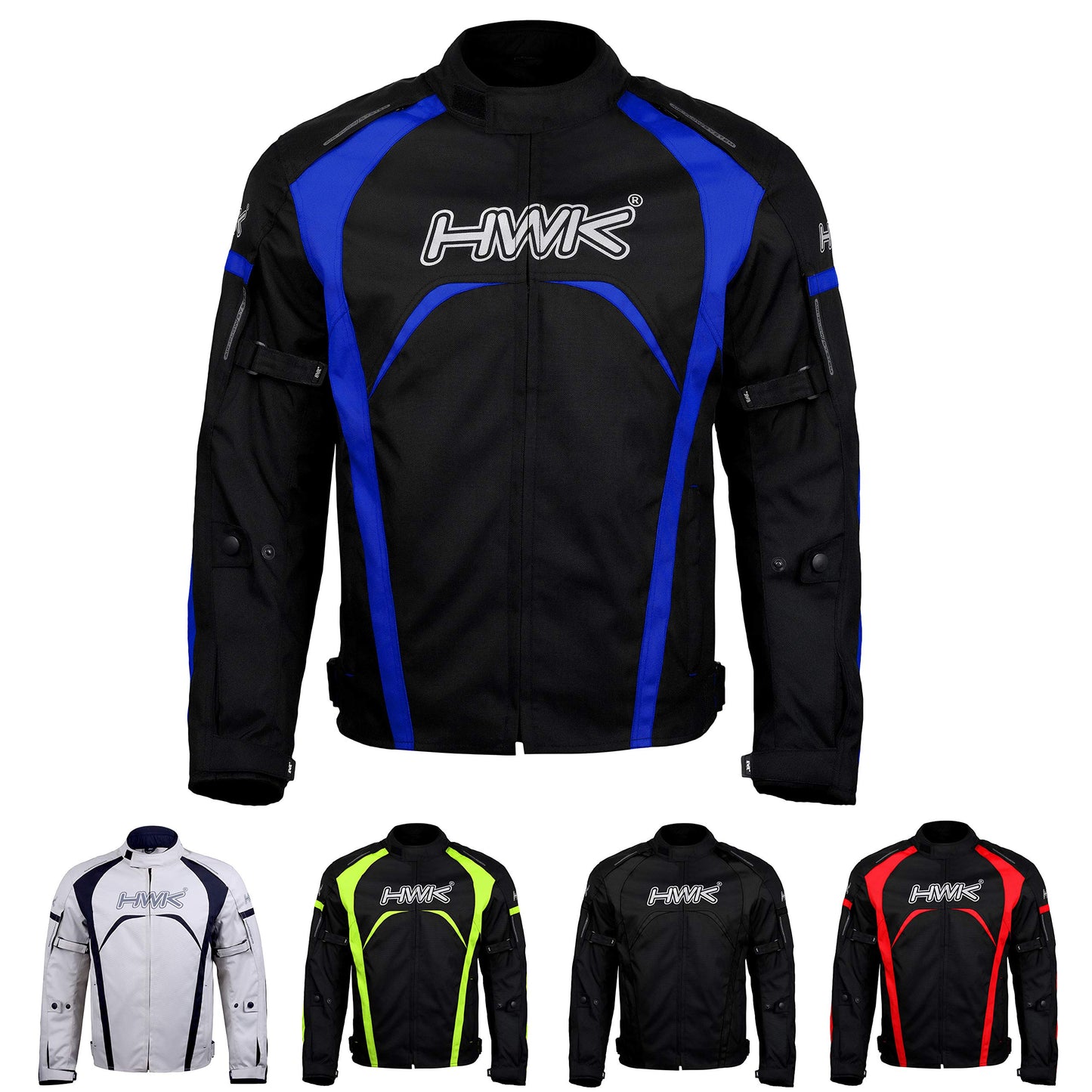 HWK Motorcycle Jacket Men's Riding Textile Racing Motorbike Hi-Vis Biker CE Armored Water Resistant Jackets