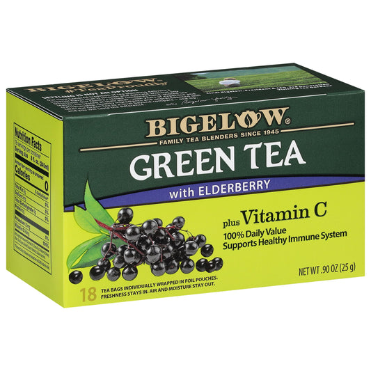 Bigelow Tea Green Tea Variety Pack, Classic Green Tea, Lemon, Pomegranate, Mint, Peach and Constant Comment Flavors, 20 Count Box (Pack of 6), 120 Total Tea Bags