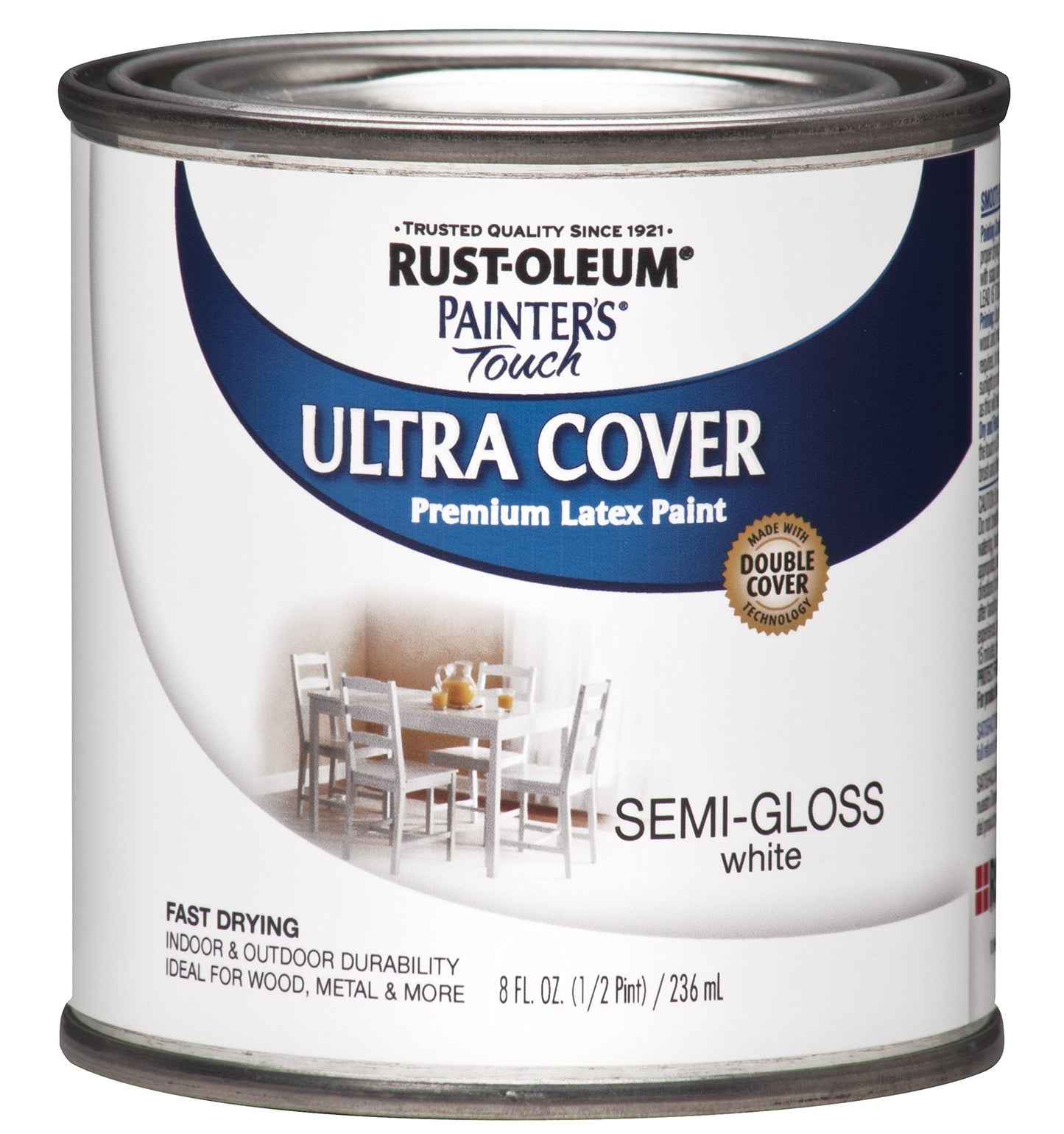 Rust-Oleum 1976502 Painter's Touch Latex Paint, Flat Black 32 Fl Oz, 1 Quarts, (Pack of 1)