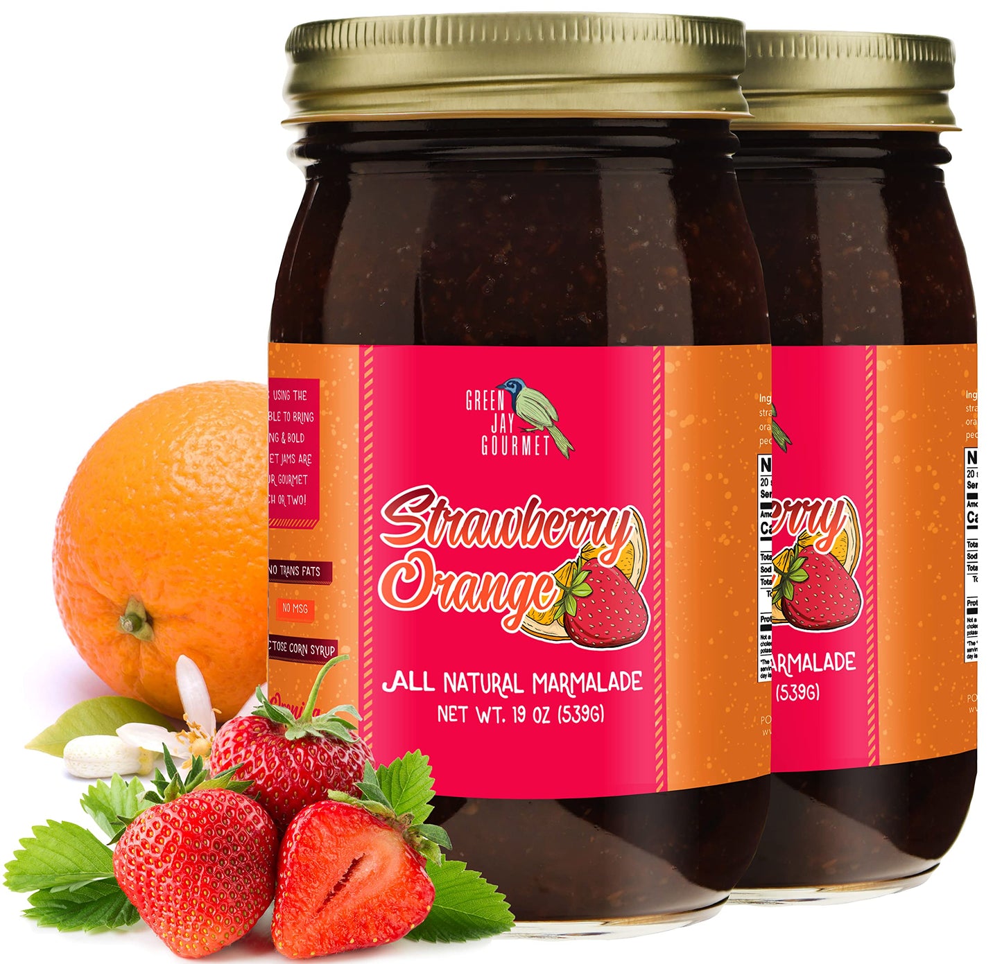 Green Jay Gourmet Spicy Jam Variety Pack - All-Natural Raspberry Jalapeno Jam, Strawberry Jalapeno Jam, Blackberry Jalapeno Jam - Vegan, Gluten-free Jam - No Preservatives - USA Made - 3 x 20 Ounces