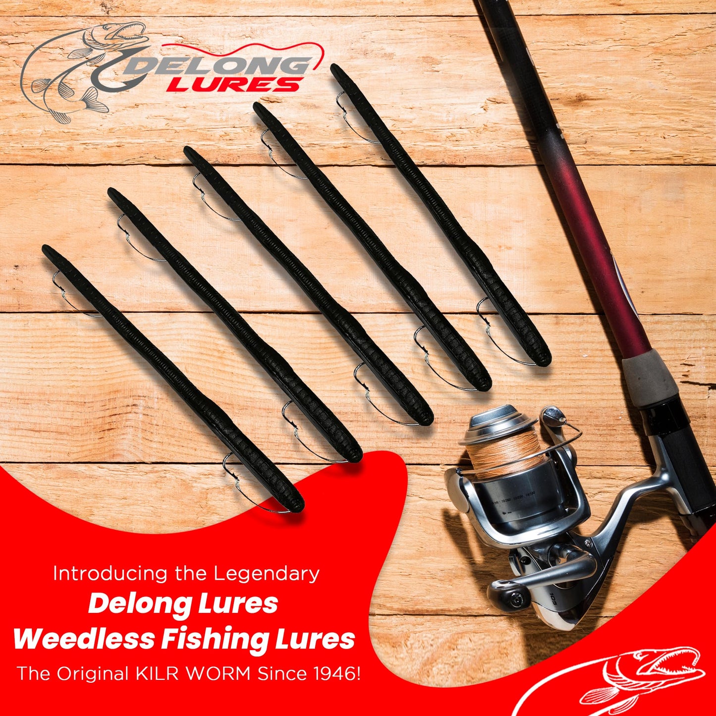 Made in USA Weedless Pre-Rigged Fishing Lures Bass Set, Pike, and Anything in Between - USA - Extra Durable Soft Plastic Swimbaits for Bass Fishing Lures - 5 PCS Bass Baits and Lures Pack(Variety)