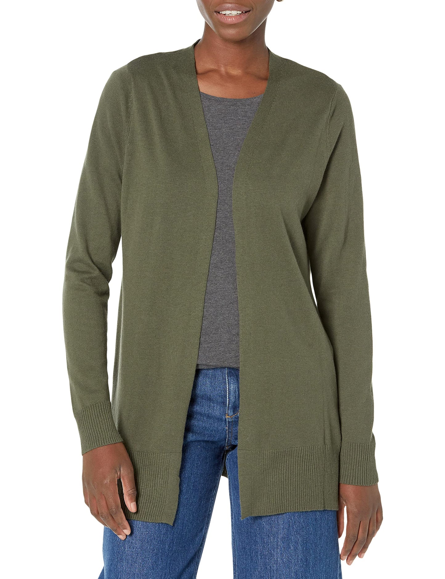 Amazon Essentials Women's Lightweight Long Sleeve Open-Front Cardigan Sweater (Available in Plus Size)