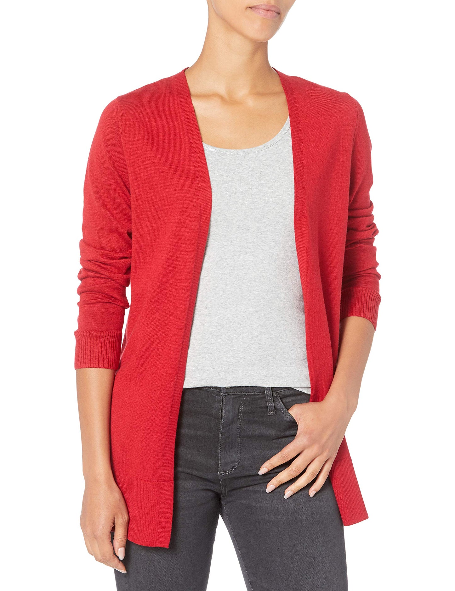Amazon Essentials Women's Lightweight Long Sleeve Open-Front Cardigan Sweater (Available in Plus Size)